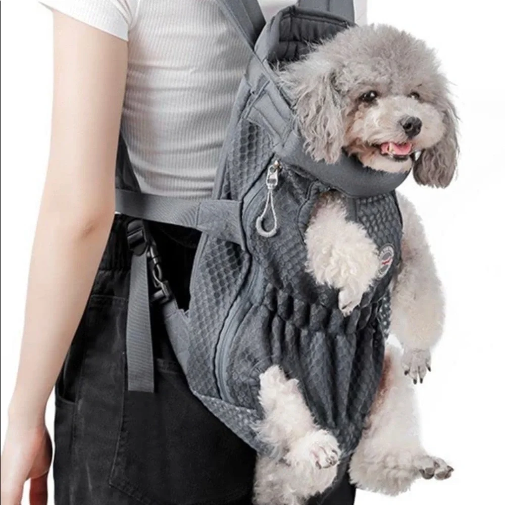 Breathable mesh chest cat/dog bag